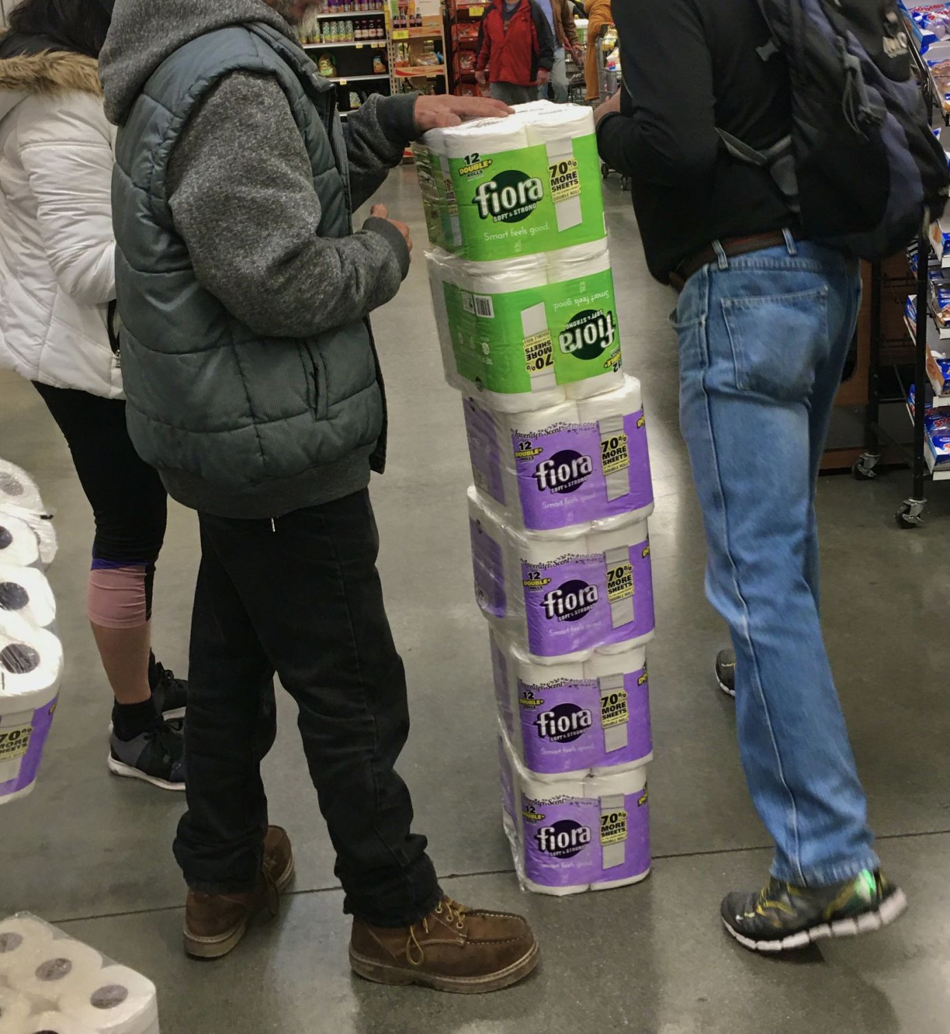 Panic-shopping at Food 4 Less Highland Park